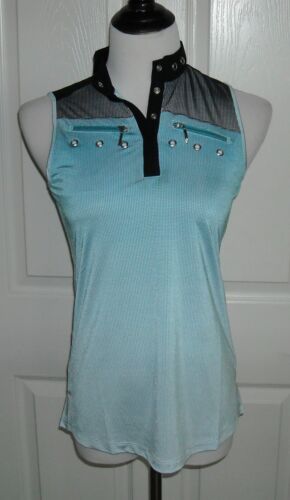 NWT Jamie Sadock  Women's Golf  Sleeveless Shirt Size XS Color Curasao - Afbeelding 1 van 8