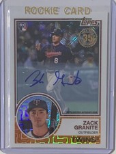 ZACK GRANITE AUTO ROOKIE 2018 TOPPS AUTOGRAPH #/d 127/199 CARD MINNESOTA TWINS