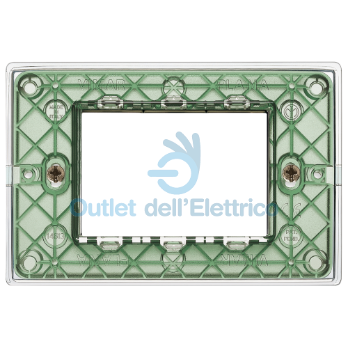 VIMAR 14653.42 PLACCA 3 MODULI REFLEX ARIA VIMAR SERIE PLANA