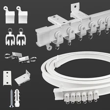 Riel de cortina de 9.8 pies para cortinas vehículos recreativos y hospitales NEW