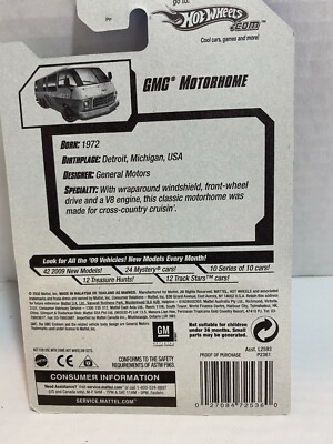 1/64 HOT WHEELS TREASURE HUNT 2009 11/12 1972 GMC MOTORHOME