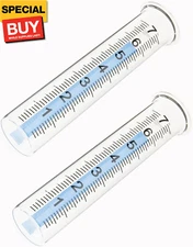 Rain Gauge Upgrade 7" Rain Measure Gauge for Garden, Deck, Lawn with Large Numbe