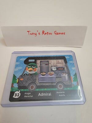 !SUPER SALE! *EUROPEAN* 32 ADMIRAL WELCOME HOME NINTENDO ANIMAL CROSSING RV CARD