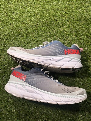 Hoka One One Womens Clifton 1102873 PAMB Gray Running Shoes Sneakers Size  11