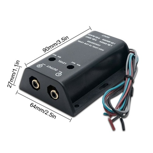 Two Channel Speaker RCA Line Level Converter Adapter Car Audio High Low Rear New - Picture 11 of 11