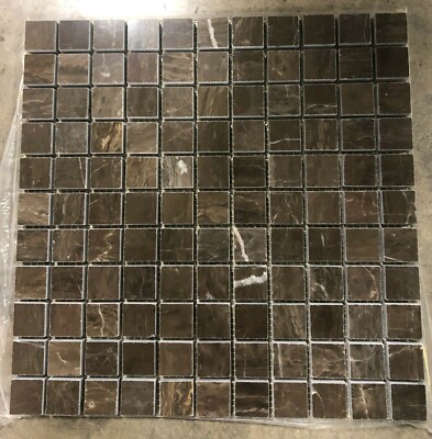 12x12 Brown Marble Mosaic Tile Remodel Stone Mosaic (Single Tile)  T-01
