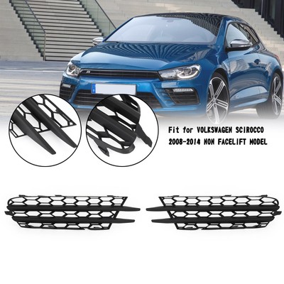 Pair Front Bumper O/S Lower Grill Fits For VW Scirocco 2008-2014 1K8853666B A