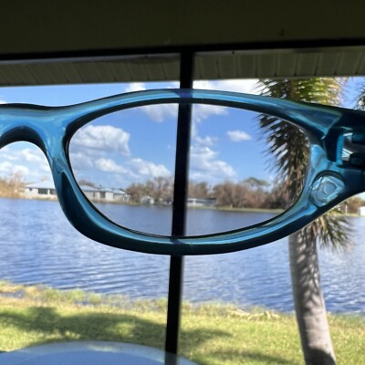 00s USA製 OAKLEY FOUR S Blue sunglasses Oakley Four S Crystal Blue Clear Lenses Vintage Sunglasses
