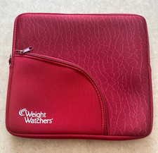 Weight Watchers WW Carry Case Organizer Red Neoprene Zip Bag Pouch