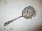 VINTAGE S. KIRK & SON STERLING SILVER REPOUSSE FLORAL BERRY SPOON 26g