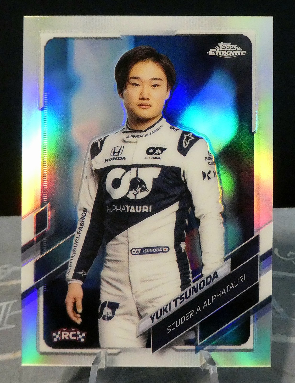 2021 Topps Chrome Formula 1 - F1 Racers Yuki Tsunoda #14 Refractor (RC)