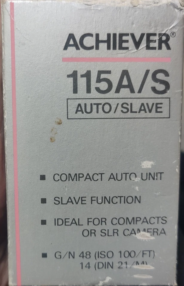 Achiever 115a/S AUTO Flash Unit For Film Camera Vintage EUC IOB - Image 3 of 4