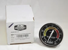 MidWest Hearth BBQ Smoker Thermometer for Barbecue Grill Pit 3" Dial 2.5" Stem