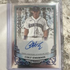 Topps 2024 Bowman Sterling Colt Emerson Mariners Auto Rookie #PA-CE