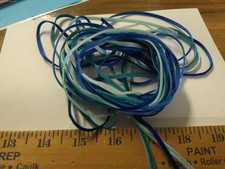 3MM 1/8" VELVET RIBBON 4 COLOR ASSORTMENT SHADES OF BLUE 10YDS DOLLS