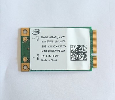 Intel WiFi Link 5100 512AN_MMW Wireless (2.4/ 5GHz) Mini PCIe 802.11a/b/g/n WLAN