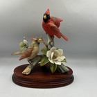 Andrea By Sadek Hand Painted Cardinal Porcelain Sculpture Japan 6226