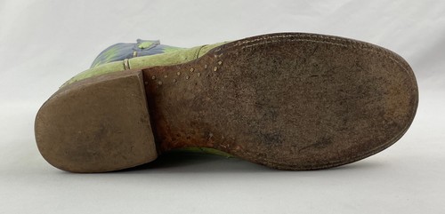 Luchese 2000, Women's Western Boots, 9B, Ostrich, Lime Green/Blue - Picture 12 of 12