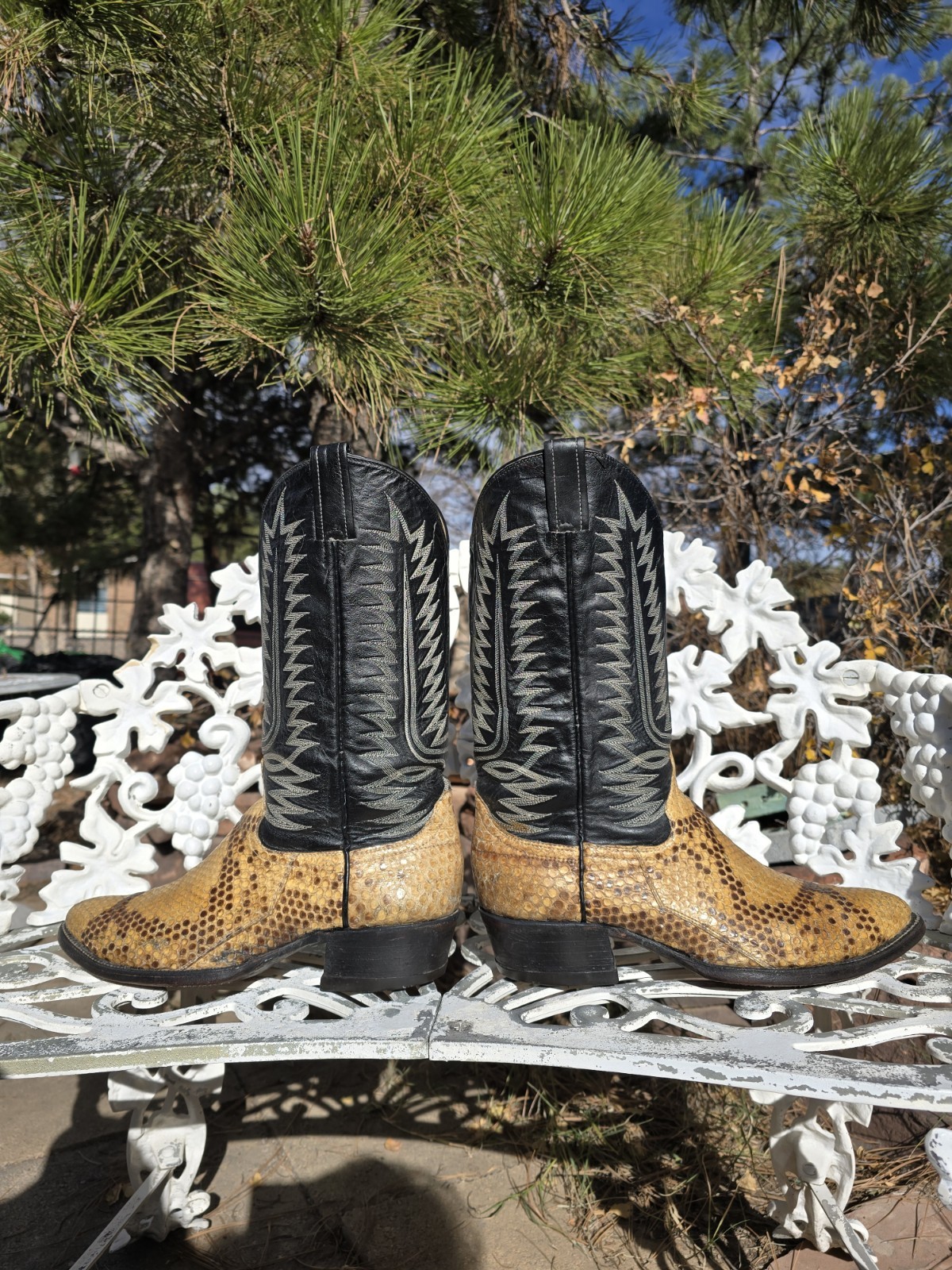 9.5D 🔥🐍 ROCK PYTHON SNAKESKIN POINTED TOE🔥🐍 V… - image 17