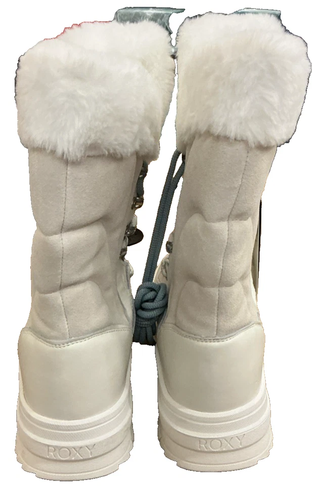 Roxy Winter Collection Snow Boots. White with Blue and White Shoe Strings. - Image 4 of 4