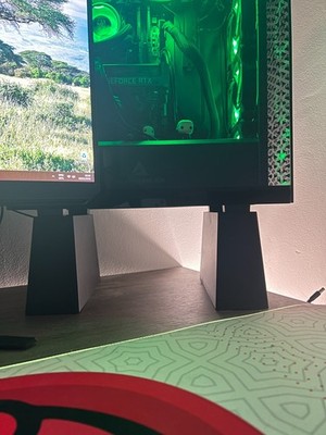 PC Tower Case Riser Stand (2 PCS)   Computer Height Extension with Storage Space