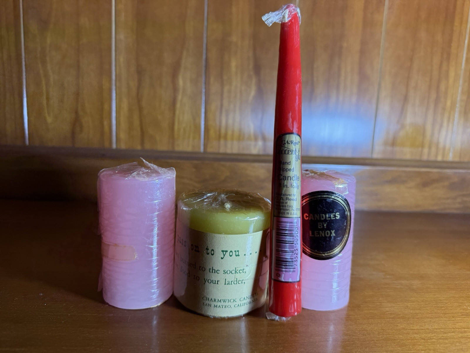 Vintage Hand-Dipped & Pillar Candle Lot - Lenox, Charmwick, 