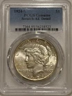 1924 S Peace Silver Dollar PCGS AU Details Tougher Date Peace
