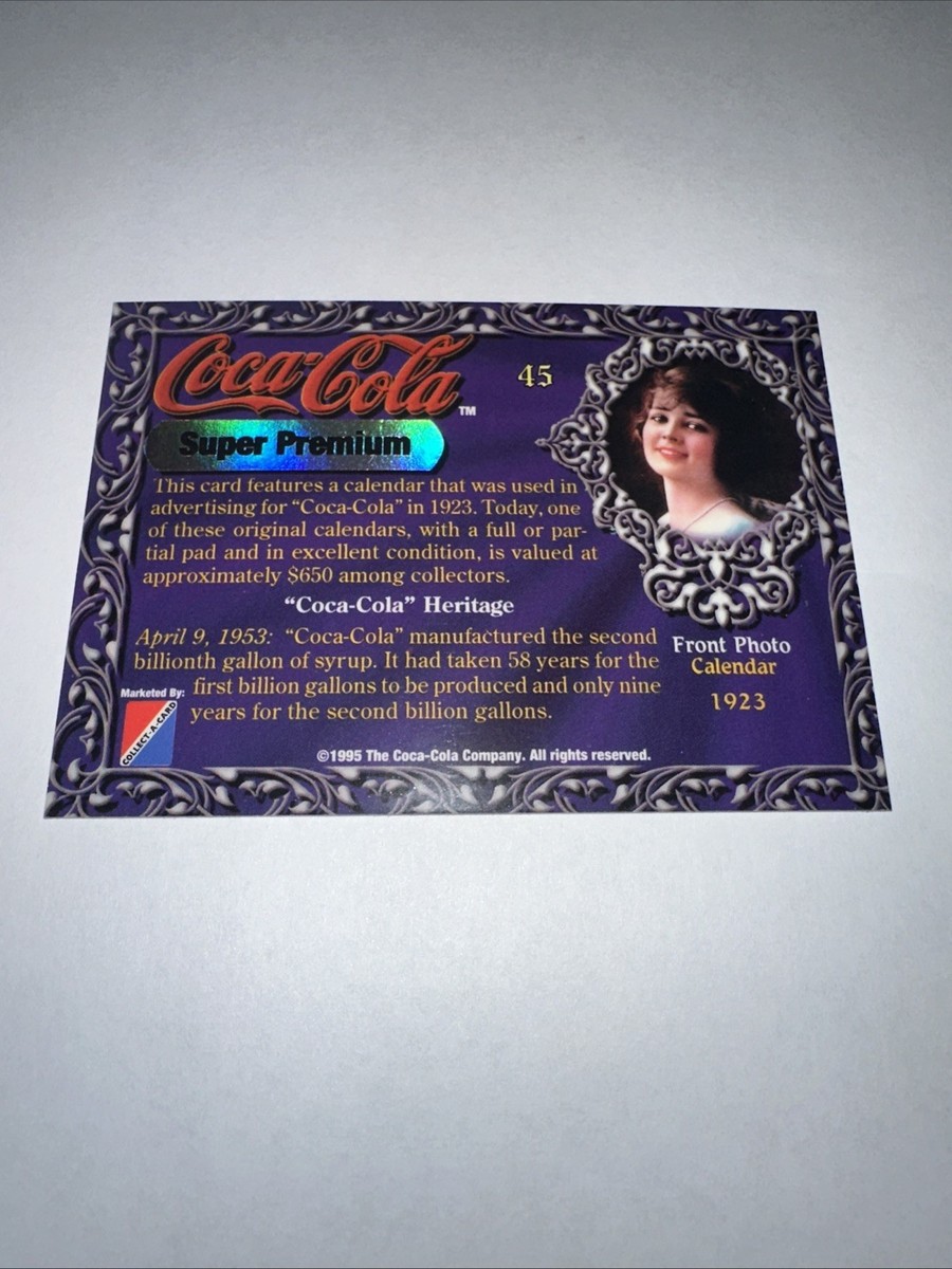 1995 Collect A Card COCA COLA SUPER PREMIUM Card #45 | eBay