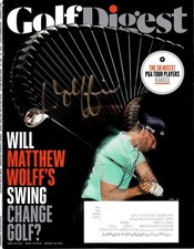 Matthew Wolff autographed signed autograph auto 2019 Golf Digest magazine cover