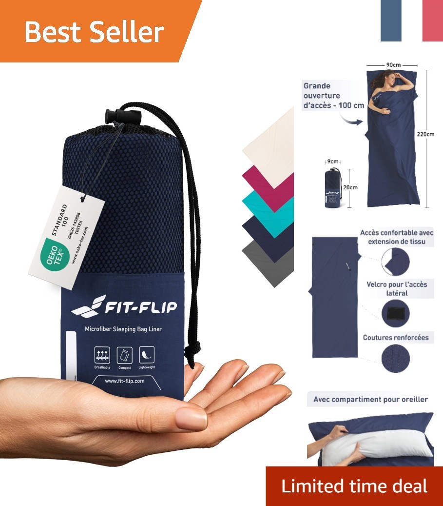 Drap de voyage en microfibre ultra-compressible et léger avec housse de transport
