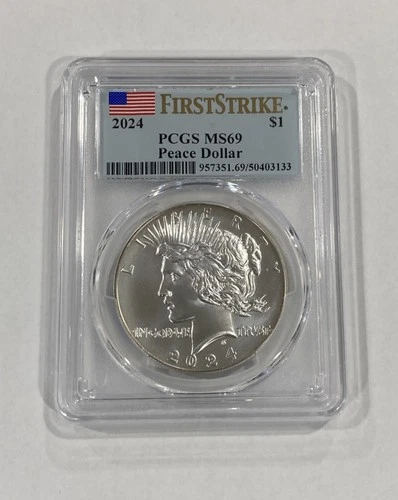 2024 Silver Peace Dollar PCGS MS69 First Strike Uncirculated Coin