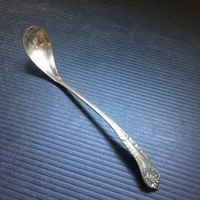 Vintage 1950s Wm. Rogers & Son Silver Plated Citrus Grapefruit Spoon 6.25"L
