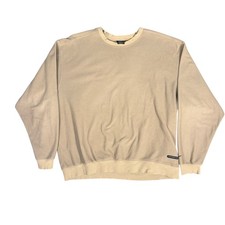 Vintage Nike Golf Fleece Therma Fit Crewneck Sweatshirt Tan Pullover Size L