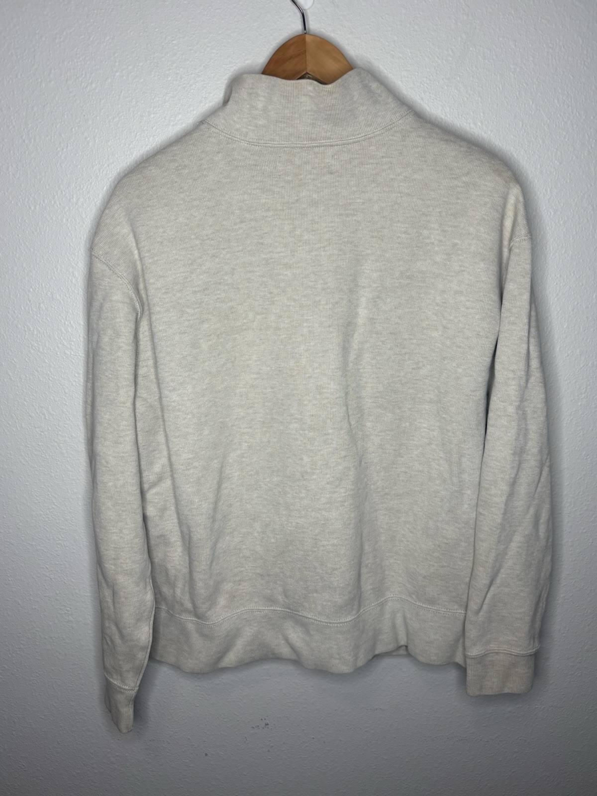 Polo Ralph Lauren uomo maglione giacca grande marrone full zip tasche verde pony