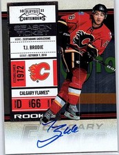 2010-11 Panini Playoff Contenders - Rookie Ticket T.J. Brodie #123 (AU, RC)