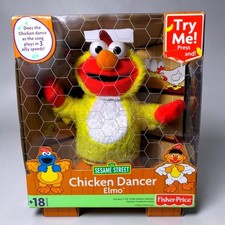 Vintage Fisher-Price Sesame Street Chicken Dancer Elmo Plush Toy 2003 New C2260