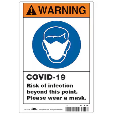 #ad #ad Condor Hww310a1410 Risk Of Infection Sign 14quot; W X 10quot; H English Aluminum $23.99