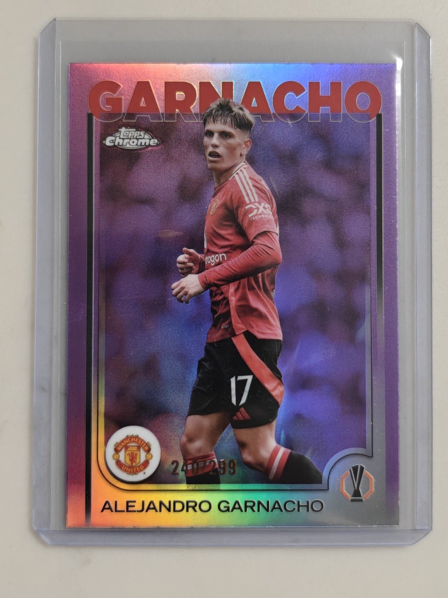 その他 TOPPS CHROME GARNACHO RC REFRACTOR PSA10 2024-25 Topps Chrome UEFA Competitions Alejandro Garnacho