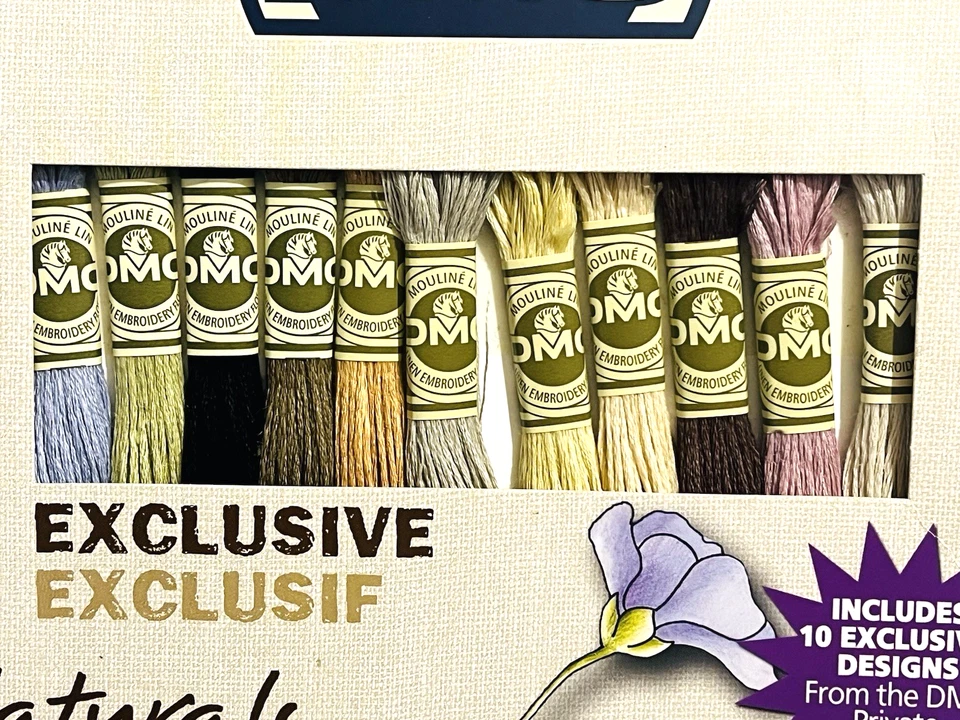 DMC NATURALS FLOSS *NEW LINEN THREAD* 12 NEW COLORS & 10 DIFFERENT PLANT DESIGNS - Image 2 of 3