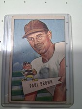 1952 Bowman Large PAUL BROWN Rookie #14 Browns Football RC G-VG HOF