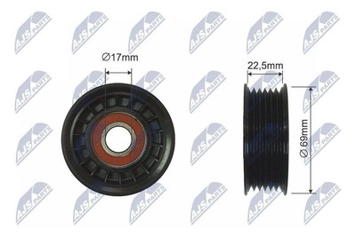 NTY RNK-FR-026 Spannarm Keilrippenriemen Ø69mm für FORD FOCUS Kombi (DNW)