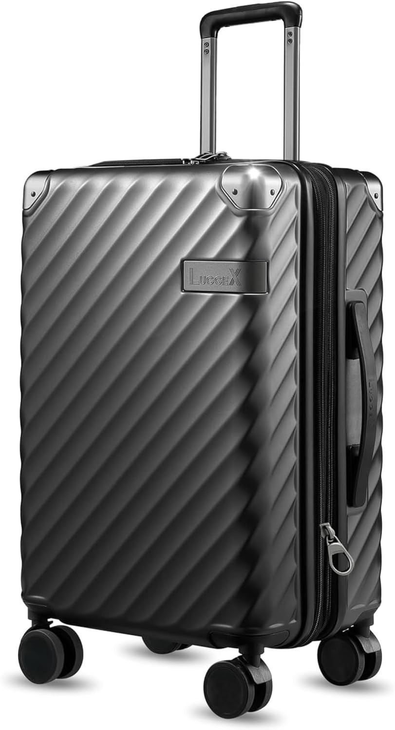 With Spinner Wheels, Polycarbonate Expandable Hard Shell Sui