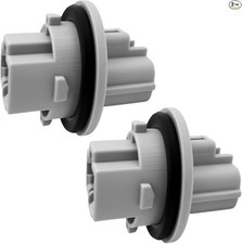 Front Turn Signal Light Bulb Socket Plug Replacement, 2 PCS, Color: Light gray