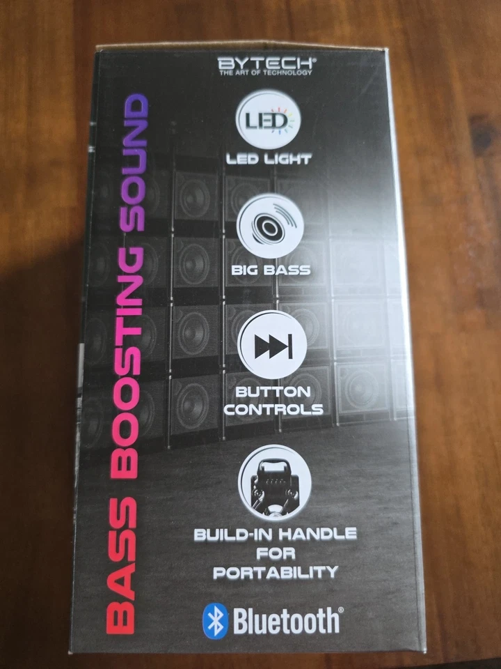 New Bytech LED Bluetooth Bass Boosting Party Speaker w/ Phone Holder- NWT - Image 4 of 4