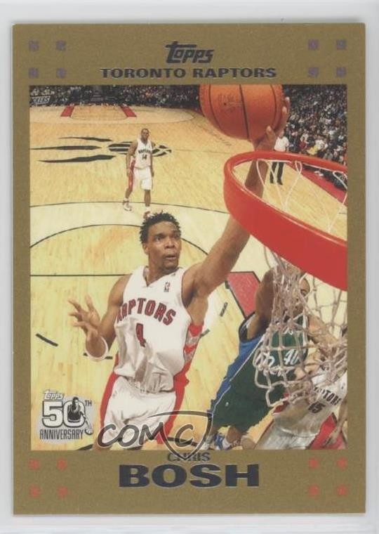 2007-08 Topps Gold 1273/2007 Chris Bosh #4 HOF 02v3