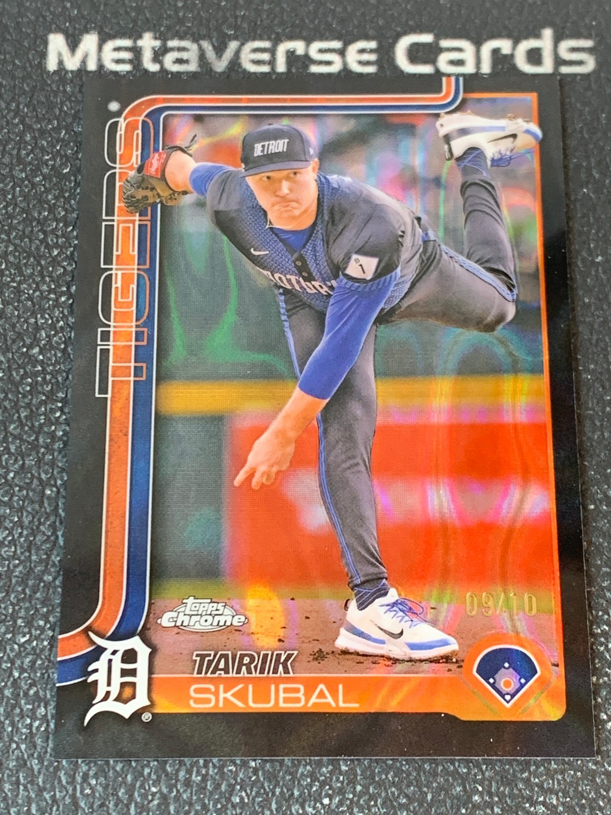 2025 Topps Chrome Tarik Skubal Black Lava 09/10 Tigers