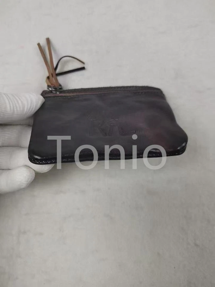 Billetera de cuero caído vintage RRL DOBLE RL Ralph Lauren marrón rara Foto 4 de 4