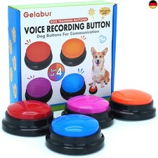 Set von 4-Hundetasten f&uuml;r Kommunikation, Voice Recordable Tasten, Hundetraining