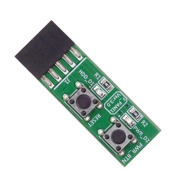 Reset Power Jumper for Computer Mainboard 10Pin Switching Adapter With Button