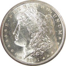 1881 S Morgan Dollar Uncirculated Silver $1 Coin SKU:I21099